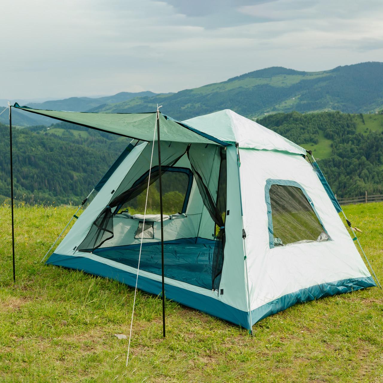 Палатка туристическая трехместная палатки с тентом (25743418)