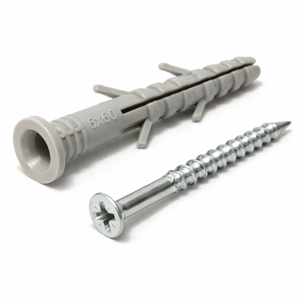 Комплект дюбель-гвоздей APRO SMTG-60060-C для быстрого крепления 6х60 мм 100 шт. Белый (32534483)
