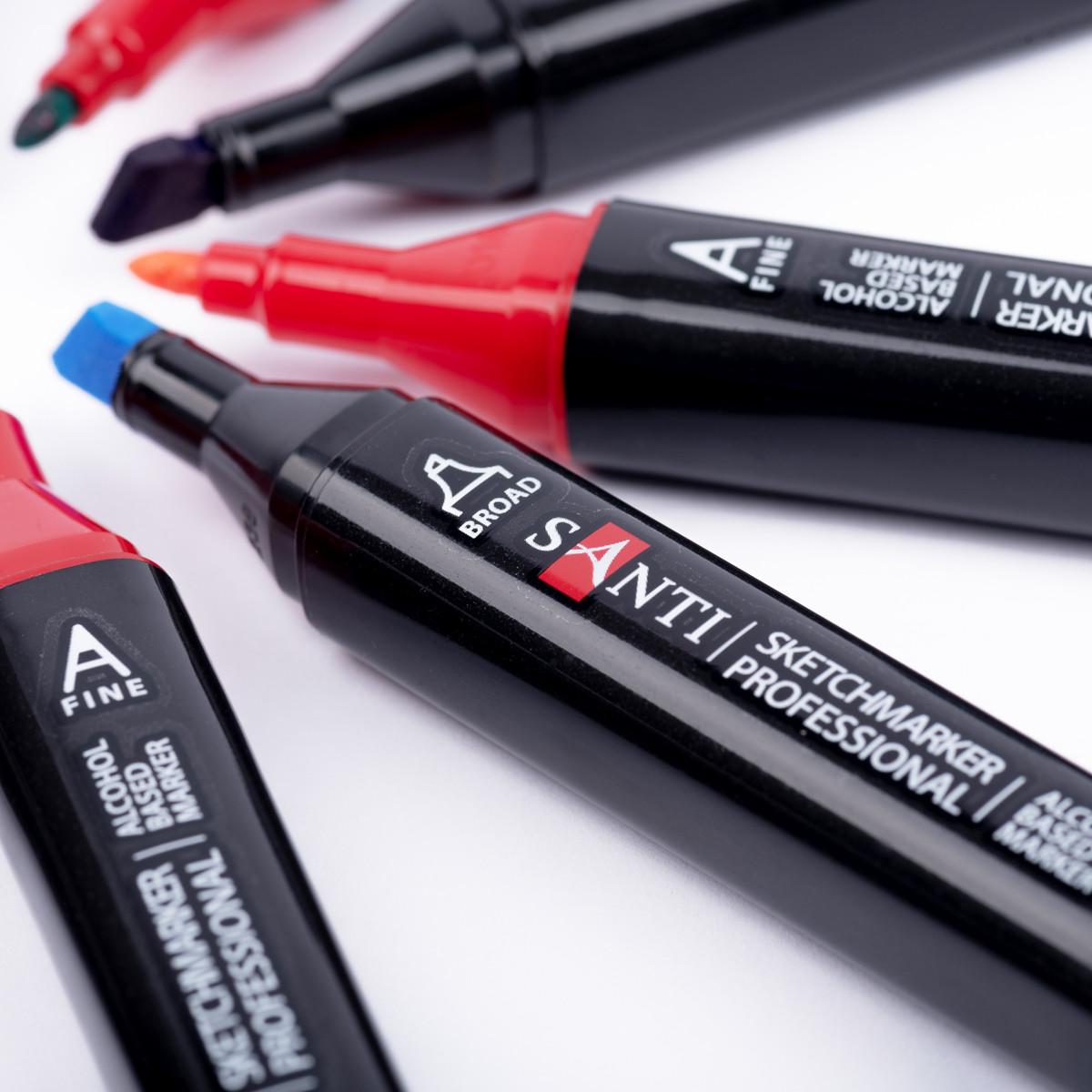 Набор скетч-маркеров Santi Professional в сумке на спиртовой основе 80 шт. (390601) - фото 2