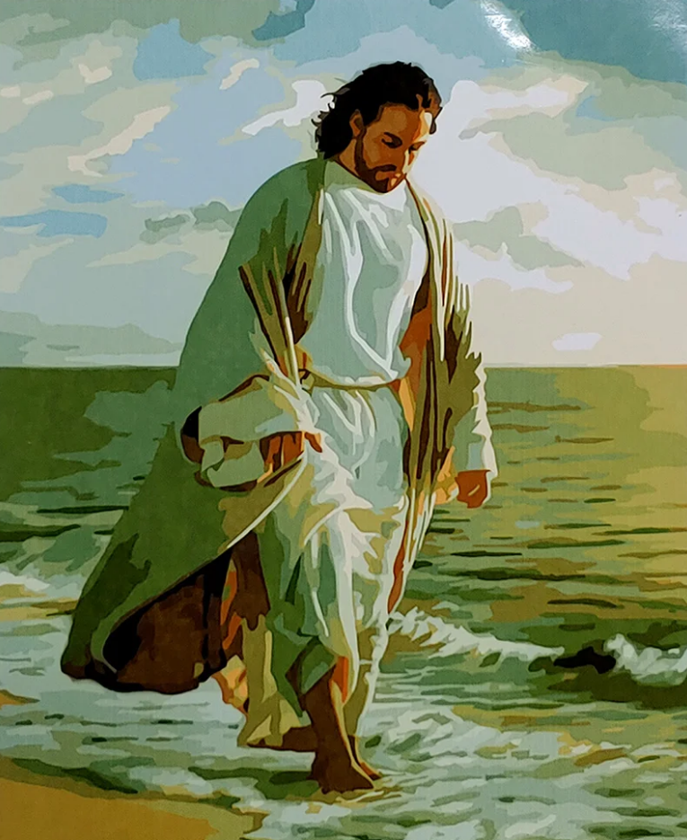 Картина по номерам Strateg Премиум Спокойная прогулка с лаком и уровнем 40x50 см (SY6893)