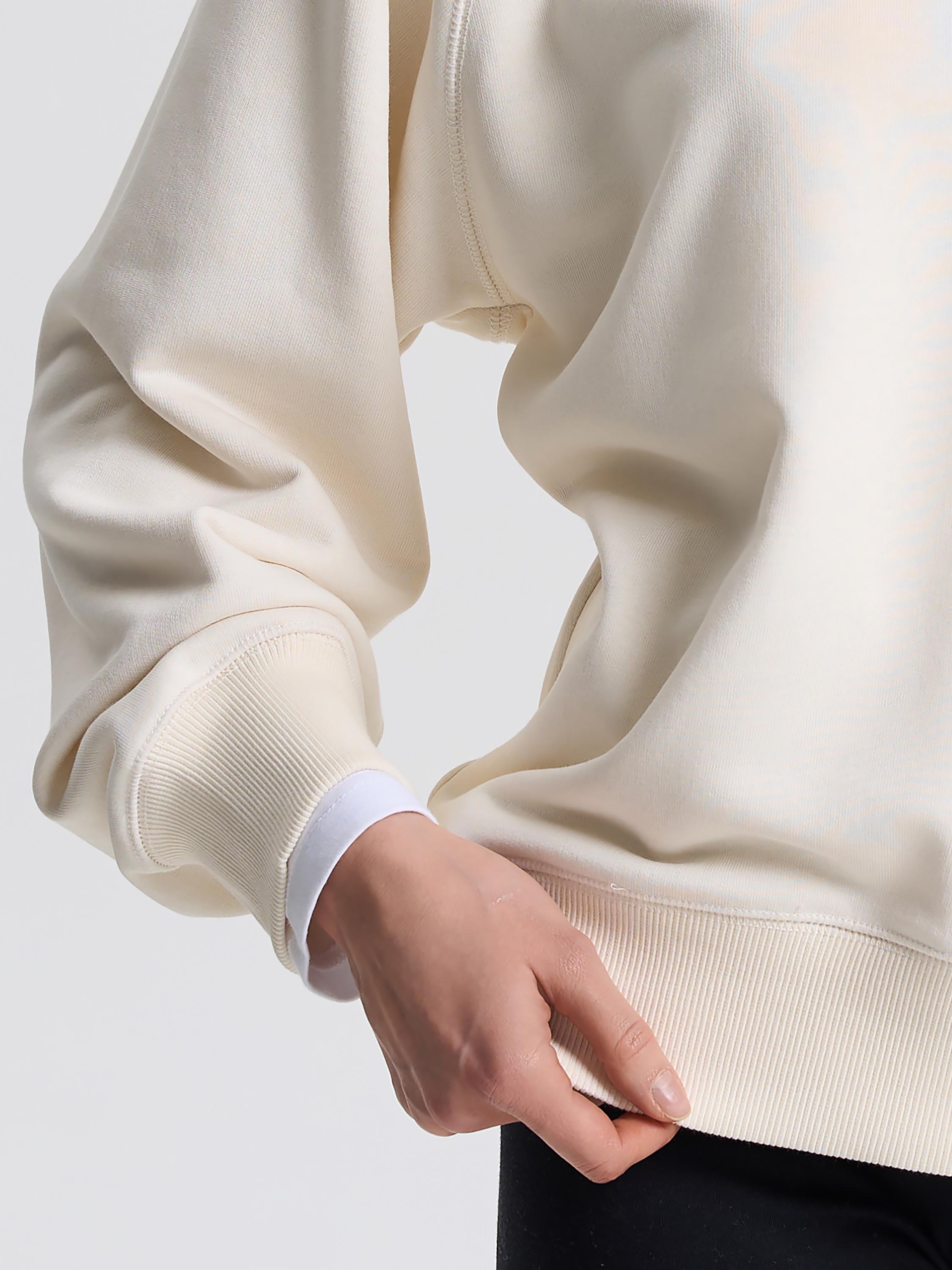 Свитшот-реглан женский укороченный ROZA 231111 XL Светло-бежевый (4824005718762) - фото 3 Свитшот-реглан женский укороченный ROZA 231111 XL Светло-бежевый (4824005718762) - фото 3