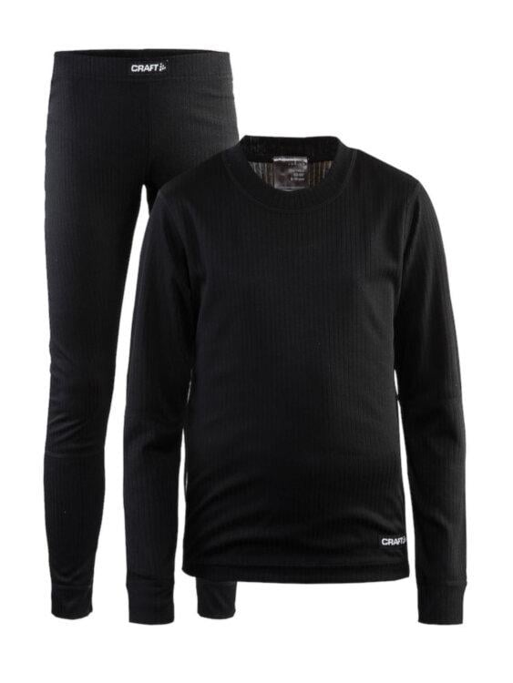 Комплект термобелья CRAFT Baselayer Set 1905355-999000 детский 86-92 см Black - фото 1