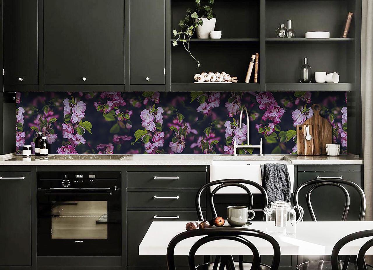 Кухонный фартук Цветущие ветки 02 из самоклеющейся виниловой пленки 65х250 см Розовый Кухонный фартук Цветущие ветки 02 из самоклеющейся виниловой пленки 65х250 см Розовый