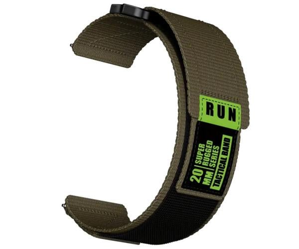 Ремінець Nylon Run для смарт-годинника Garmin Forerunner 55/265S з універсальним кріпленням 20 мм Зелений - фото 1