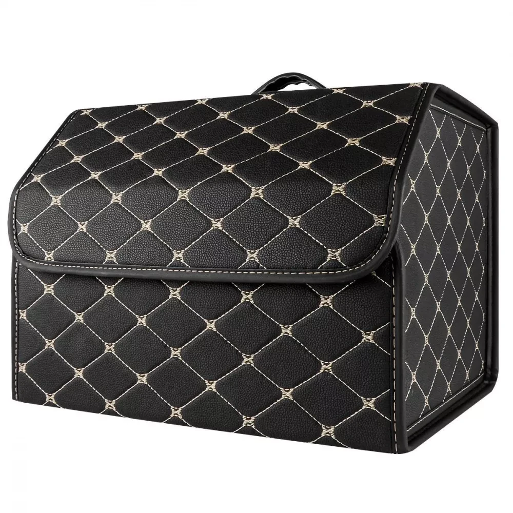 Органайзер в багажник автомобиля 40х30х30 см Черный с золотой нитью