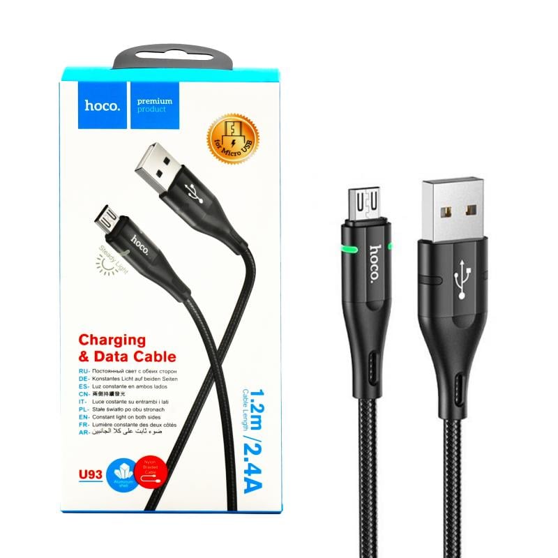 Кабель Hoco U93 Micro-USB Black - фото 2