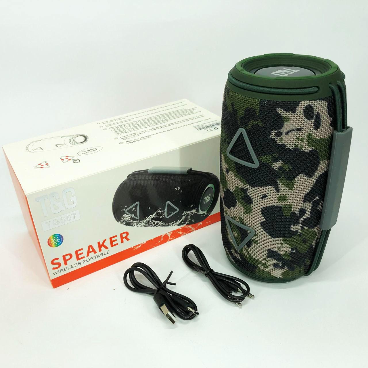 Колонка Bluetooth TG657 з RGB підсвічуванням 1500 mAh Камуфляж - фото 3