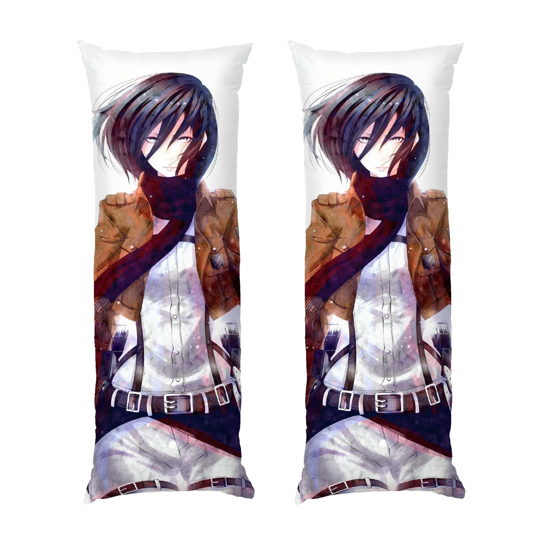 Подушка дакимакура Mikasa Ackerman Attack on Titan габардин 150х50 см (113358-3)