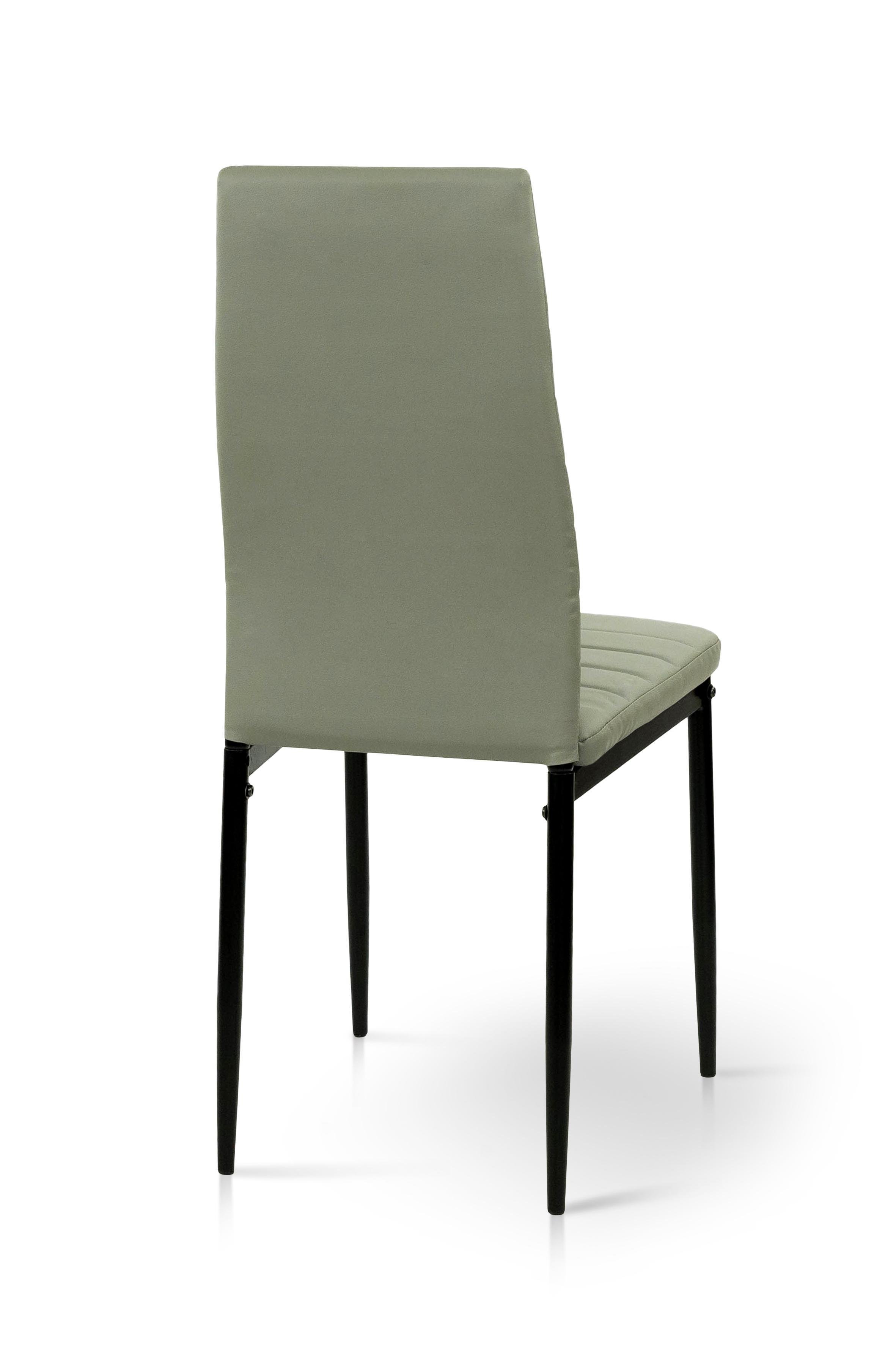 Стул для кухни и гостиной ГРЕЙС Рио 390х960х530 мм Черный/Светло-серый (GAА0056266) - фото 4