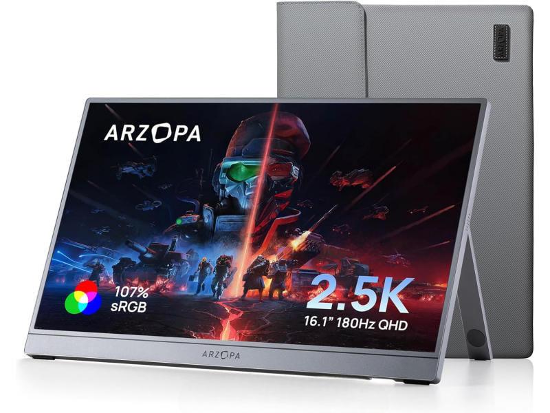 Монітор портативний Arzopa HDR10 Case 16,1" 2560x1440 QHD 2,5K 180 Гц Grey
