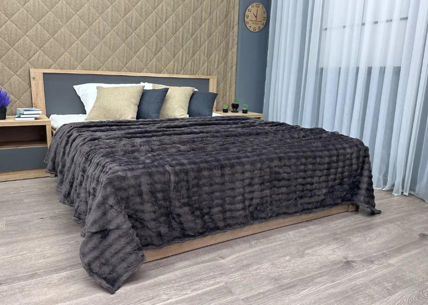 Покривало плюш Soft Night в смужку 200х230 см Графітовий (87-133) - фото 6 Покривало плюш Soft Night в смужку 200х230 см Графітовий (87-133) - фото 6