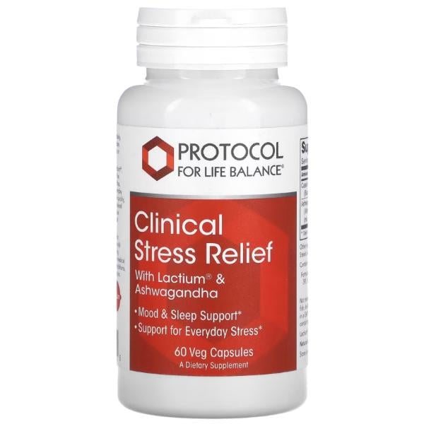 Натуральный комплекс для профилактики нервной системы Protocol for Life Balance Clinical Stress Relief 60 вег капс. (23712944) Натуральный комплекс для профилактики нервной системы Protocol for Life Balance Clinical Stress Relief 60 вег капс. (23712944)