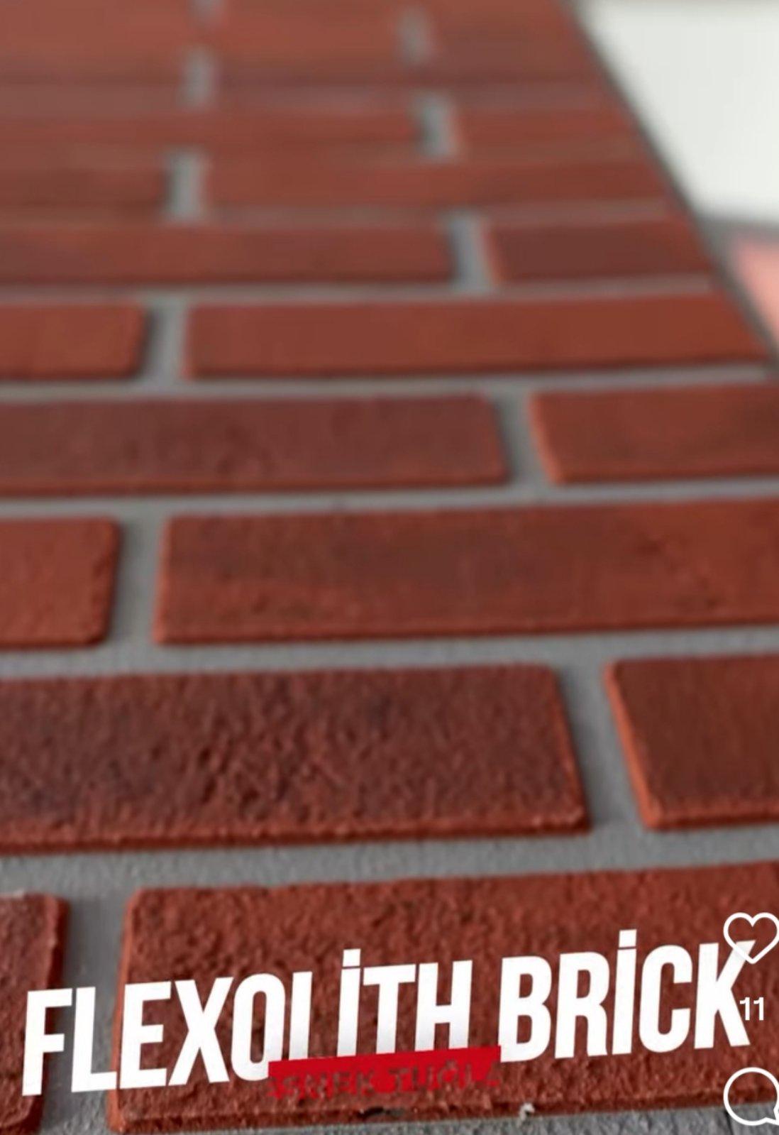 Кирпич гибкий на самоклеящейся основе Flexolith для интерьеров и фасадов Оранжевый (FLХ-114) - фото 3