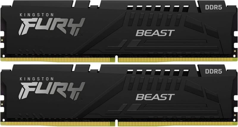 Оперативная память Kingston Fury Beast DDR5 2x16GB/6000 Black (KF560C30BBK2-32)
