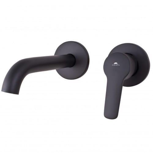 Змішувач прихованого монтажу Rubineta Torino 1F BK для умивальника латунний Чорний матовий (PM0010)