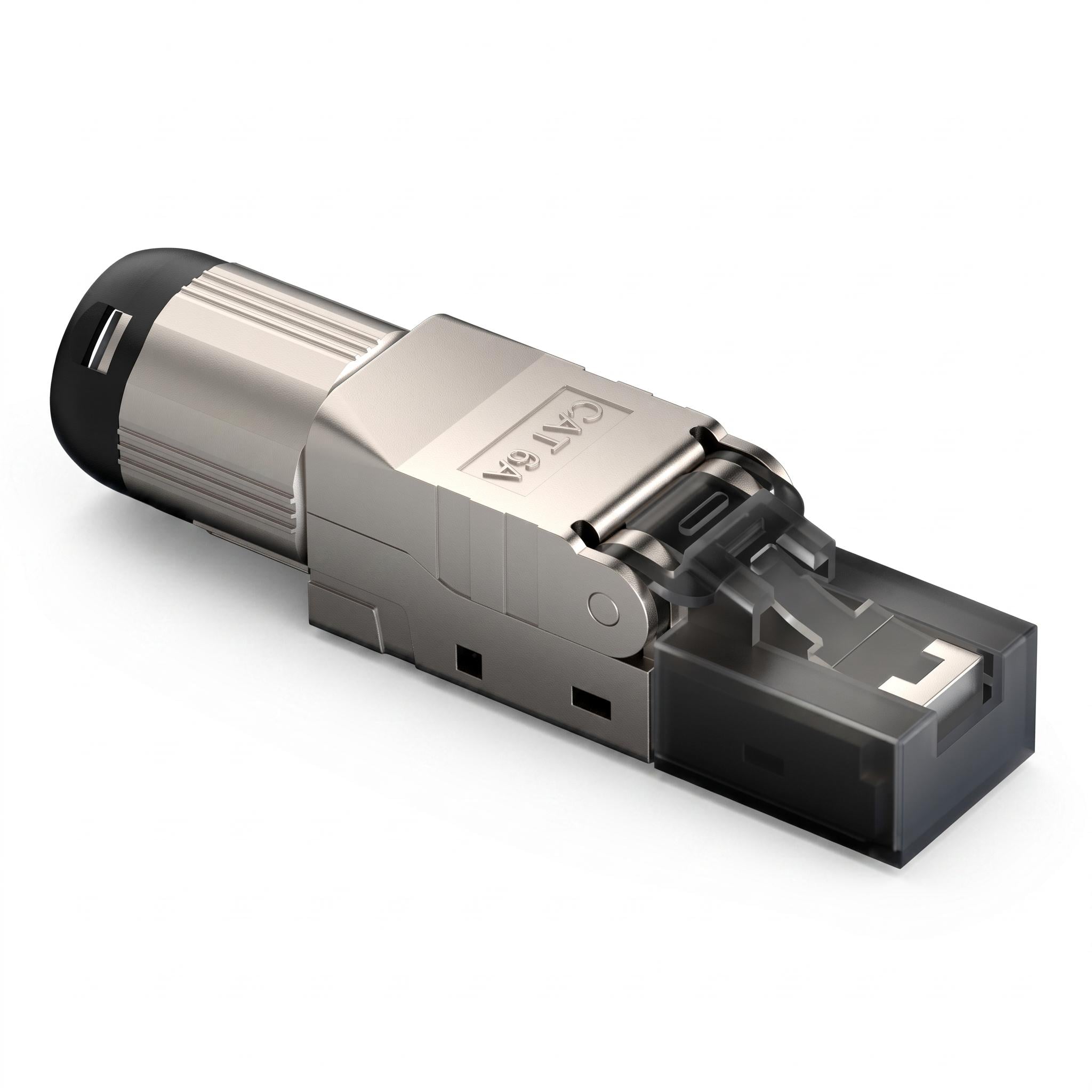 Штекер Vention 10 шт Cat6A RJ45 8P8C экранированный 10 Гбит/с безинструментальный монтаж диаметр кабеля до 8,7 мм Серый (IDPH0-10)