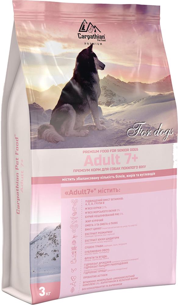 Корм Carpathian Pet Food 7+ для собак літнього віку старше 7 років 3 кг (12069067)