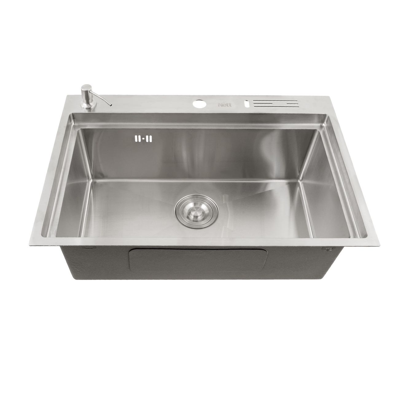 Мийка для кухні накладна Nett NS-7048 з неіржавкої сталі (2999642968)