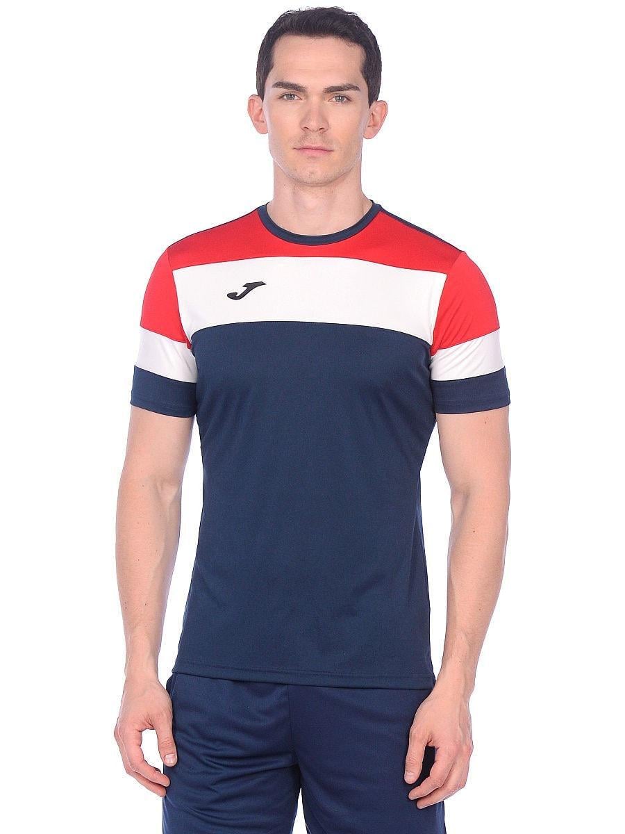 Футболка Joma 101534.336 Crew Iv T-Shirt S/S L Dark Navy-Red (9681297)