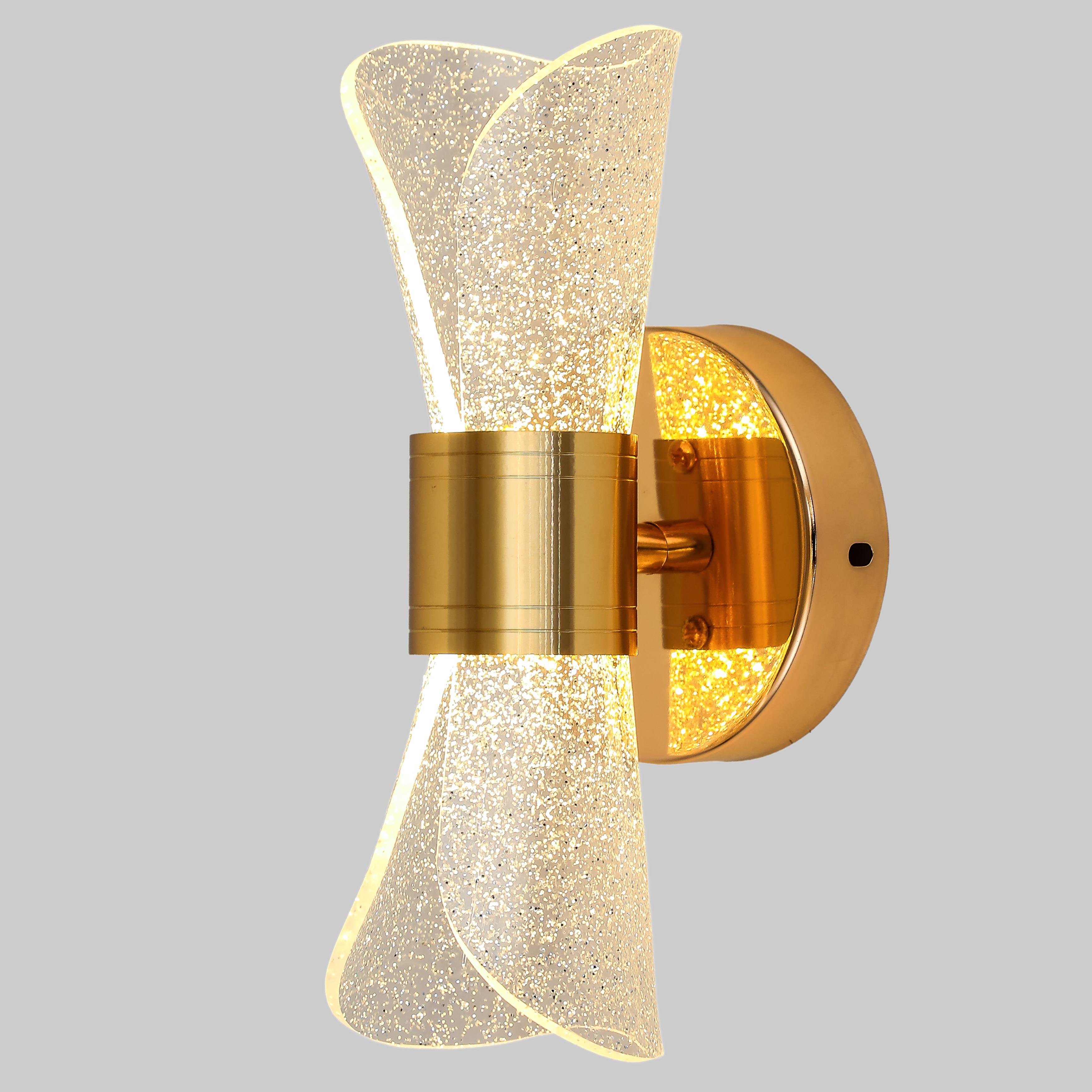 Светильник/бра настенный с блесточками 8W Золотистый (96-W6081 GD)