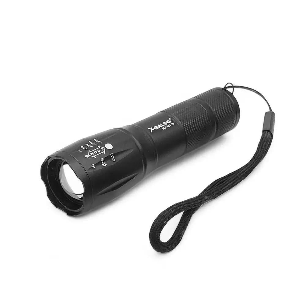 Ліхтар X-Balog BL-1831 світлодіодний T6 з акумулятором і 2 зарядними Чорний (343374460)