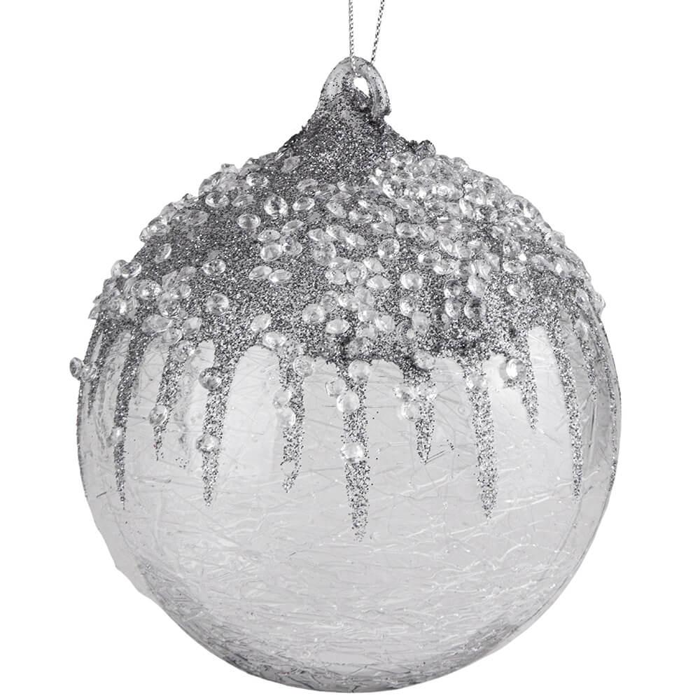 Елочная игрушка Айвори 10 см 3 шт. (6017-135)