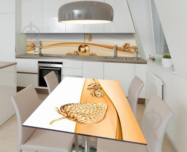 Наклейка 3Д виниловая на стол Zatarga «Золотая рука Мидаса» 650х1200 мм для домов, квартир, столов, кофейн,