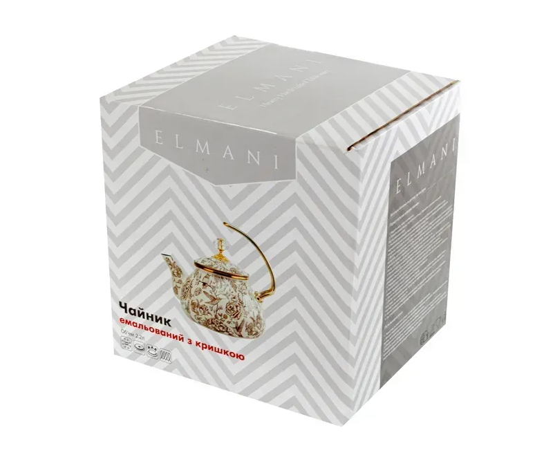 Чайник эмалированный PEONY Elmani с крышкой 2,2 л - фото 8