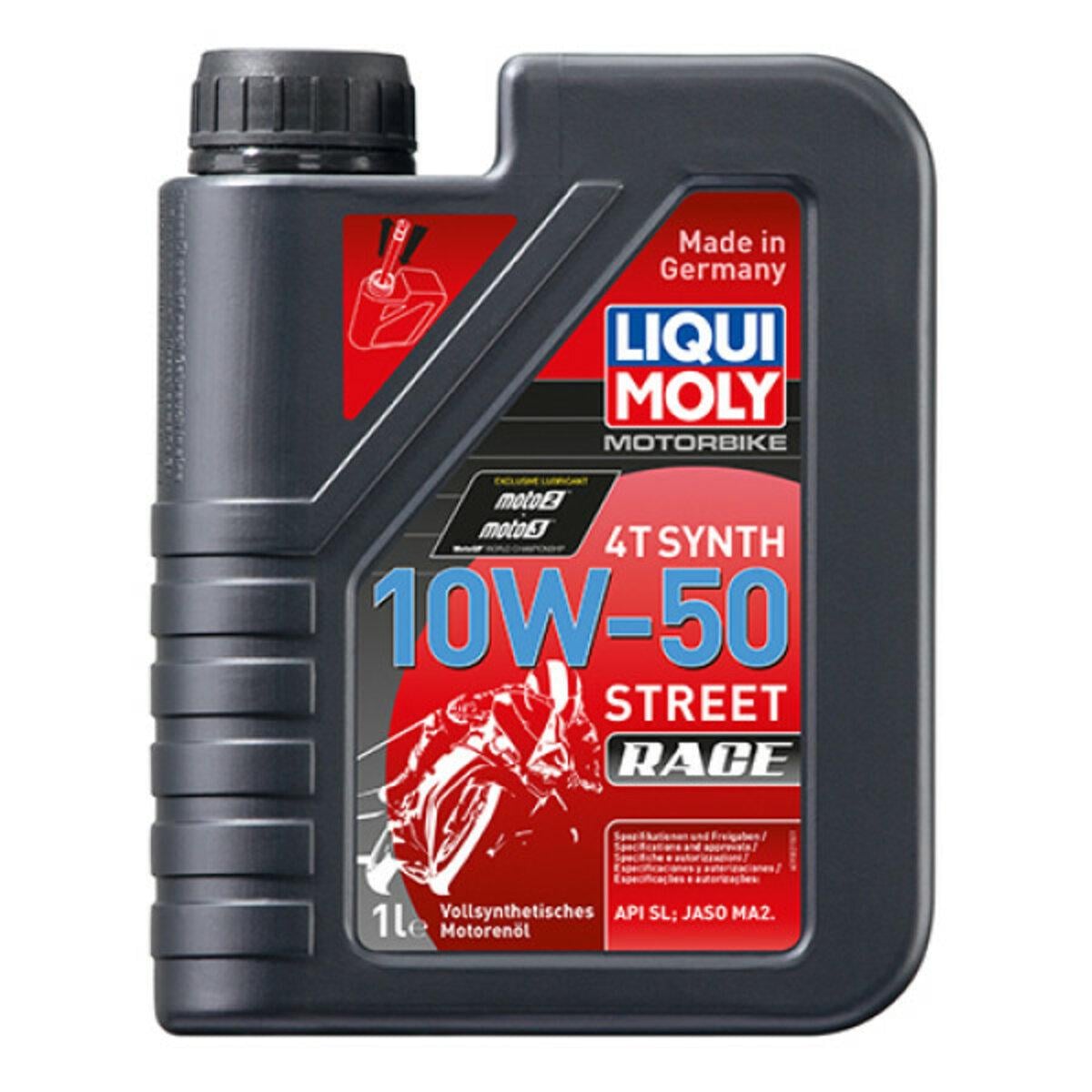 Олива для 4-тактних двигунів Liqui Moly Motorbike 4T Synth 10W-50 Street Race 1 л