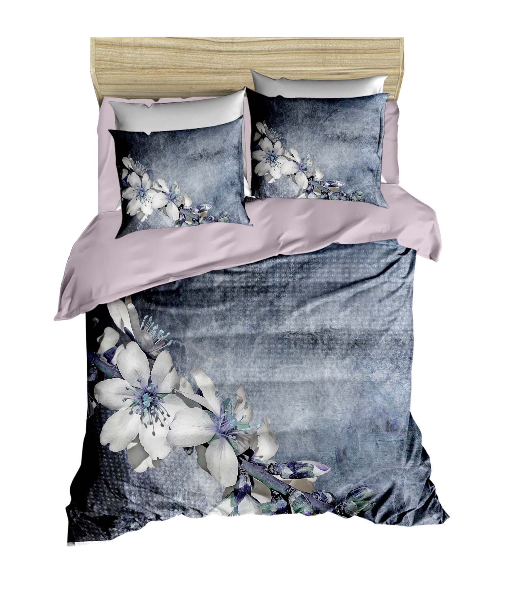 Комплект постільної білизни LIGHTHOUSE ranforce+3D Spring Blossom 200х220/4х50х70