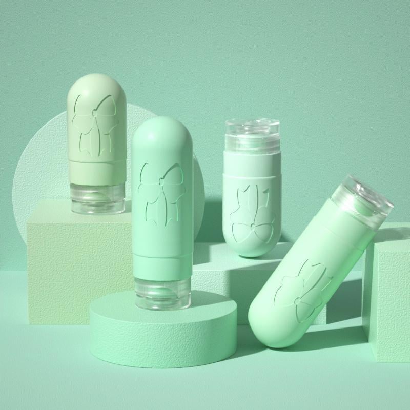 Набор дорожных баночек емкости для путешествий силиконовые 4 шт. 60 и 90 мл в косметичке Зеленый (113_4_0_2С) - фото 5 Набор дорожных баночек емкости для путешествий силиконовые 4 шт. 60 и 90 мл в косметичке Зеленый (113_4_0_2С) - фото 5