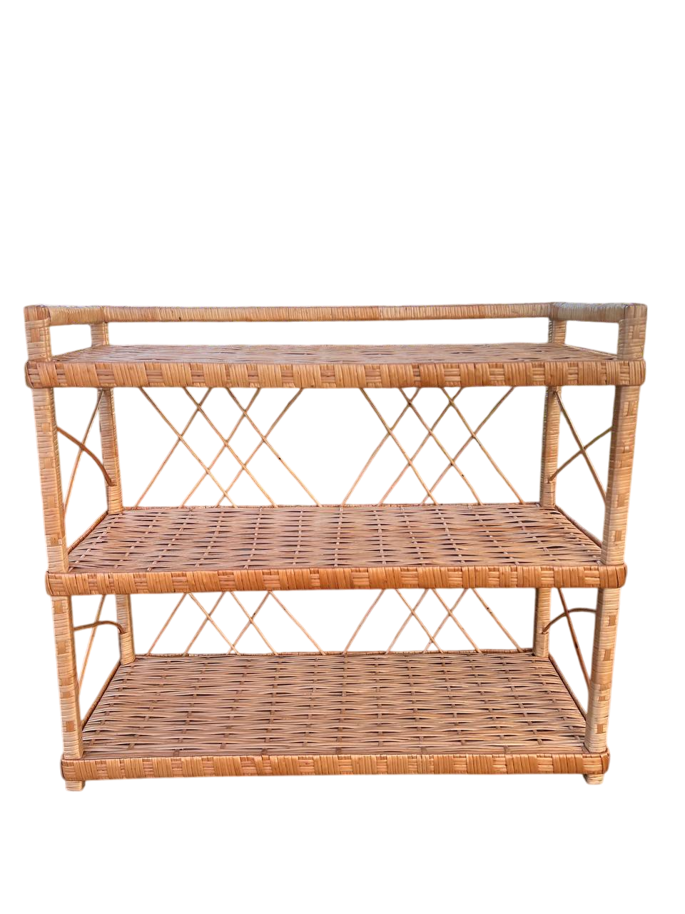 Полка для обуви из лозы 3-уровневая Сімейний Затишок