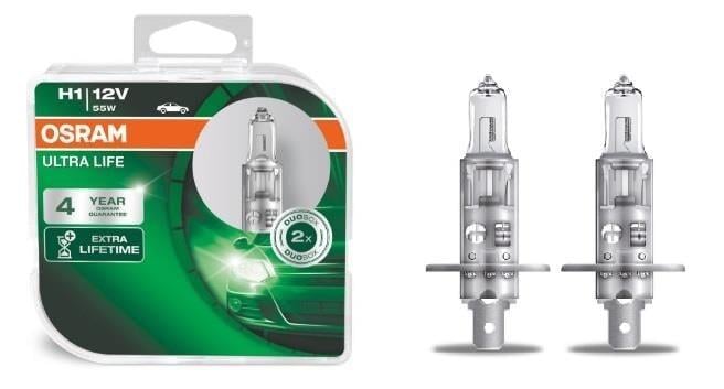 Автолампа H1 Ultra Life 12V 55W P14,5s 2 шт. (64150ULTHCB)
