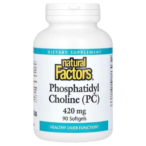Холин B-4 Natural Factors Phosphatidyl Choline PC 420 мг 90 капс. (NFS-02605)