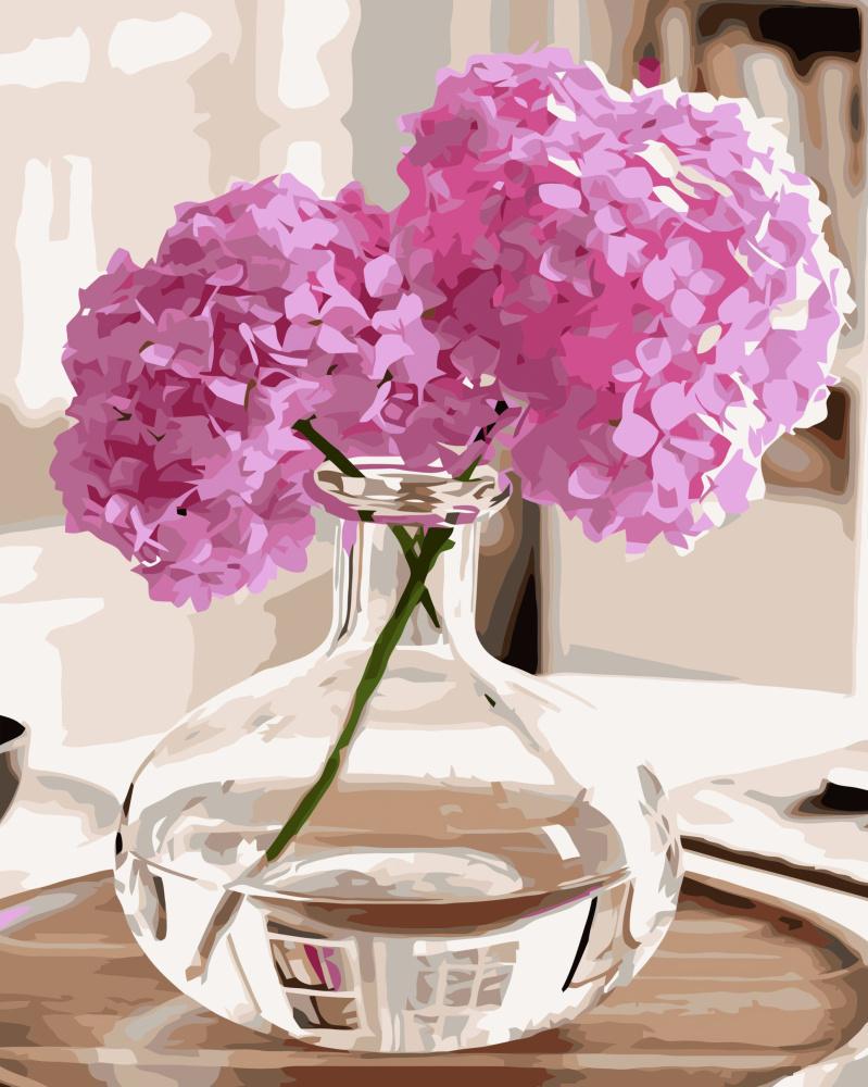 Картина по номерам Strateg Ваза с сиренью 40x50 см (VA-3427)