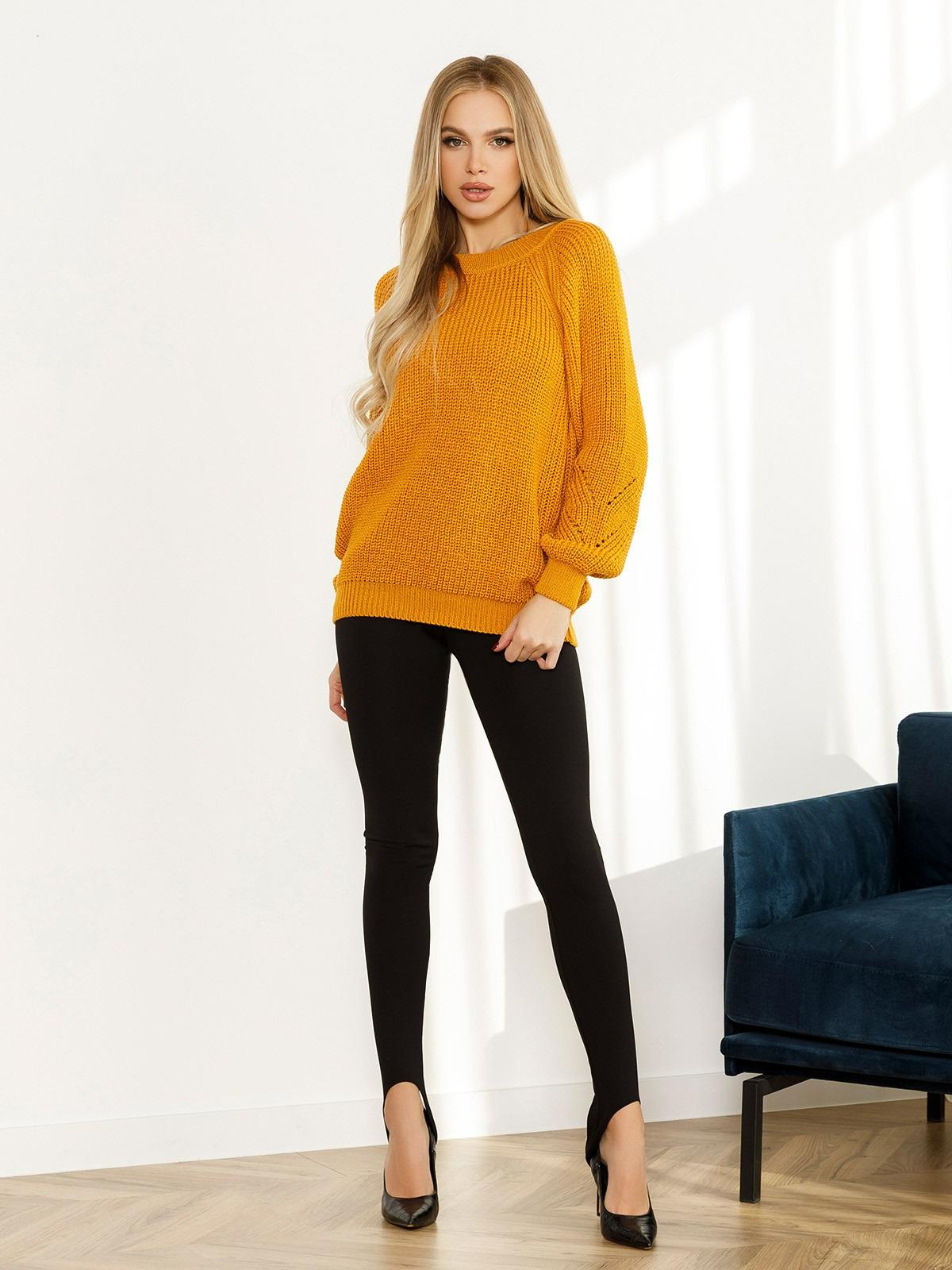 Светр жіночий Соня оверсайз р. 48 Гірчичний (222-нс) - фото 3 Светр жіночий Соня оверсайз р. 48 Гірчичний (222-нс) - фото 3