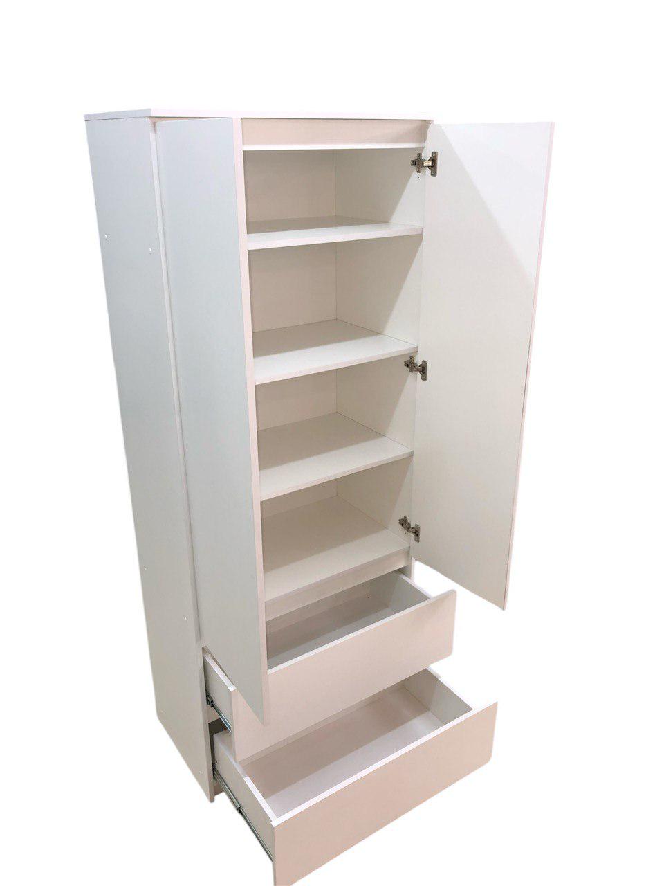 Шафа Кватро 2/2 з полицями 800х1990х470 мм Білий - фото 2 Шафа Кватро 2/2 з полицями 800х1990х470 мм Білий - фото 2