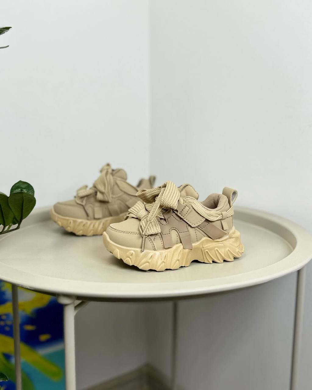 Кроссовки детские р. 28 Бежевый (1243)