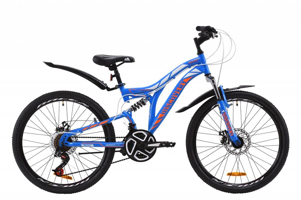 Велосипед Discovery Rocket 2AM DD 24" Помаранчево-блакитний