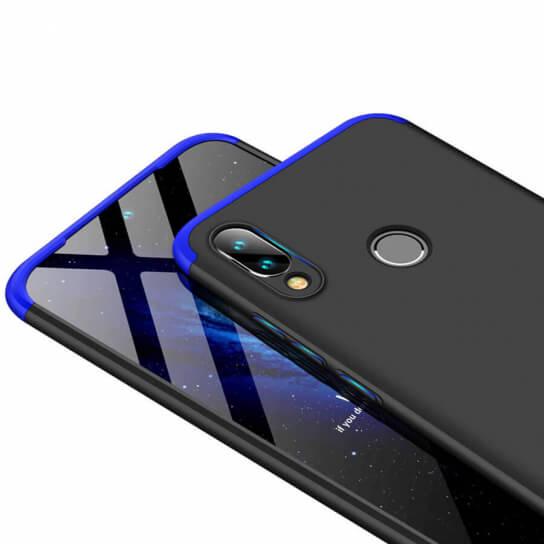 Пластиковая накладка GKK LikGus 360 градусов (opp) для Xiaomi Redmi Note 7/Note 7 Pro/Note 7s Черный/Синий - фото 2