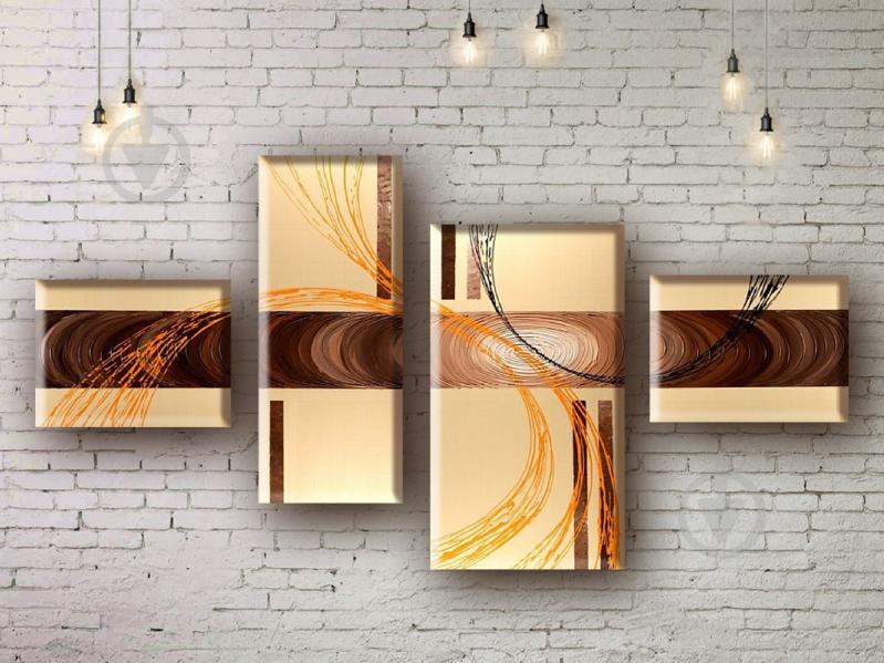 Модульная картина акрилом абстракция ArtStar MHM17_4_250 размер 90 х 150 см