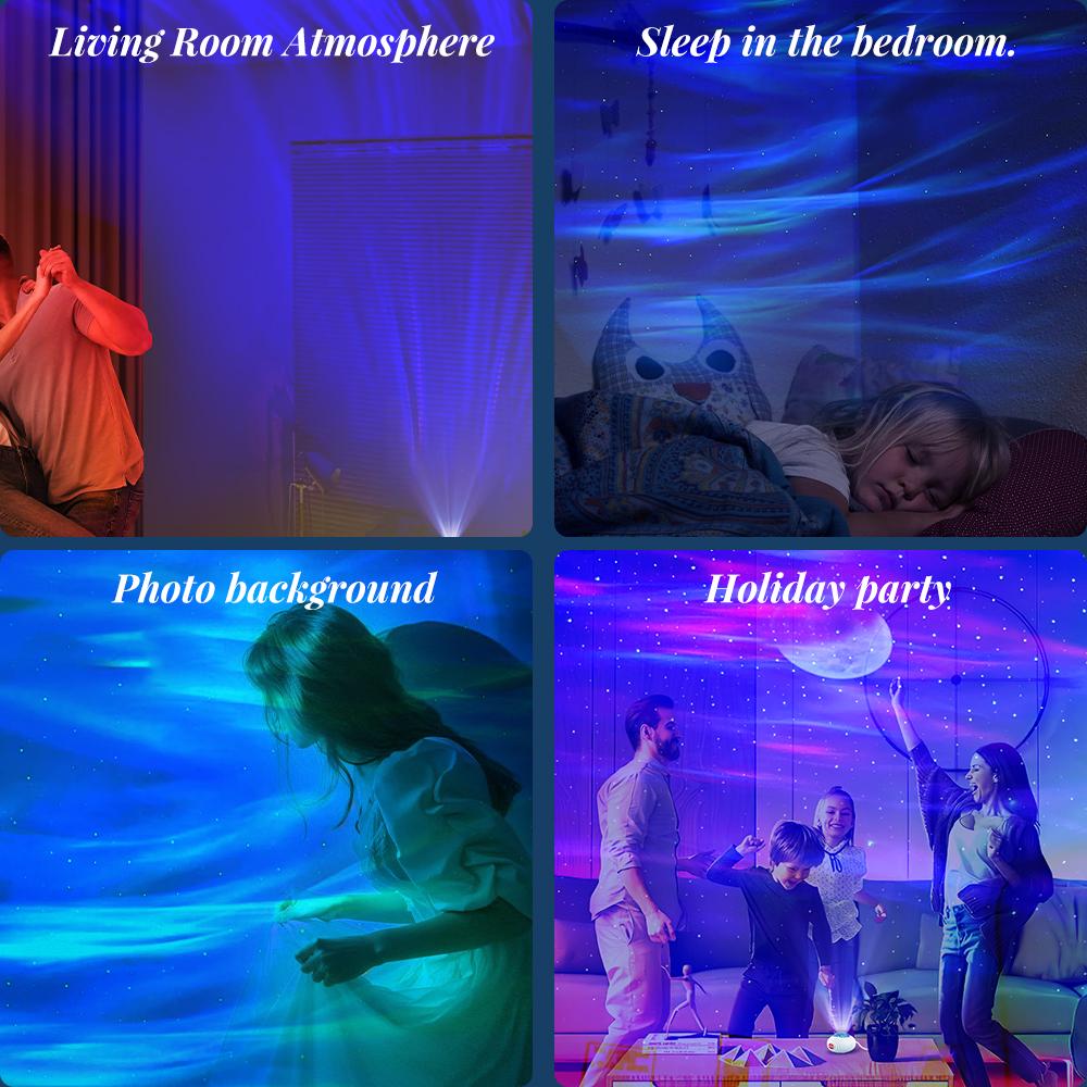 Ночник-проектор Северное сияние XO YH12 Northern Lights с Bluetooth колонкой - фото 5