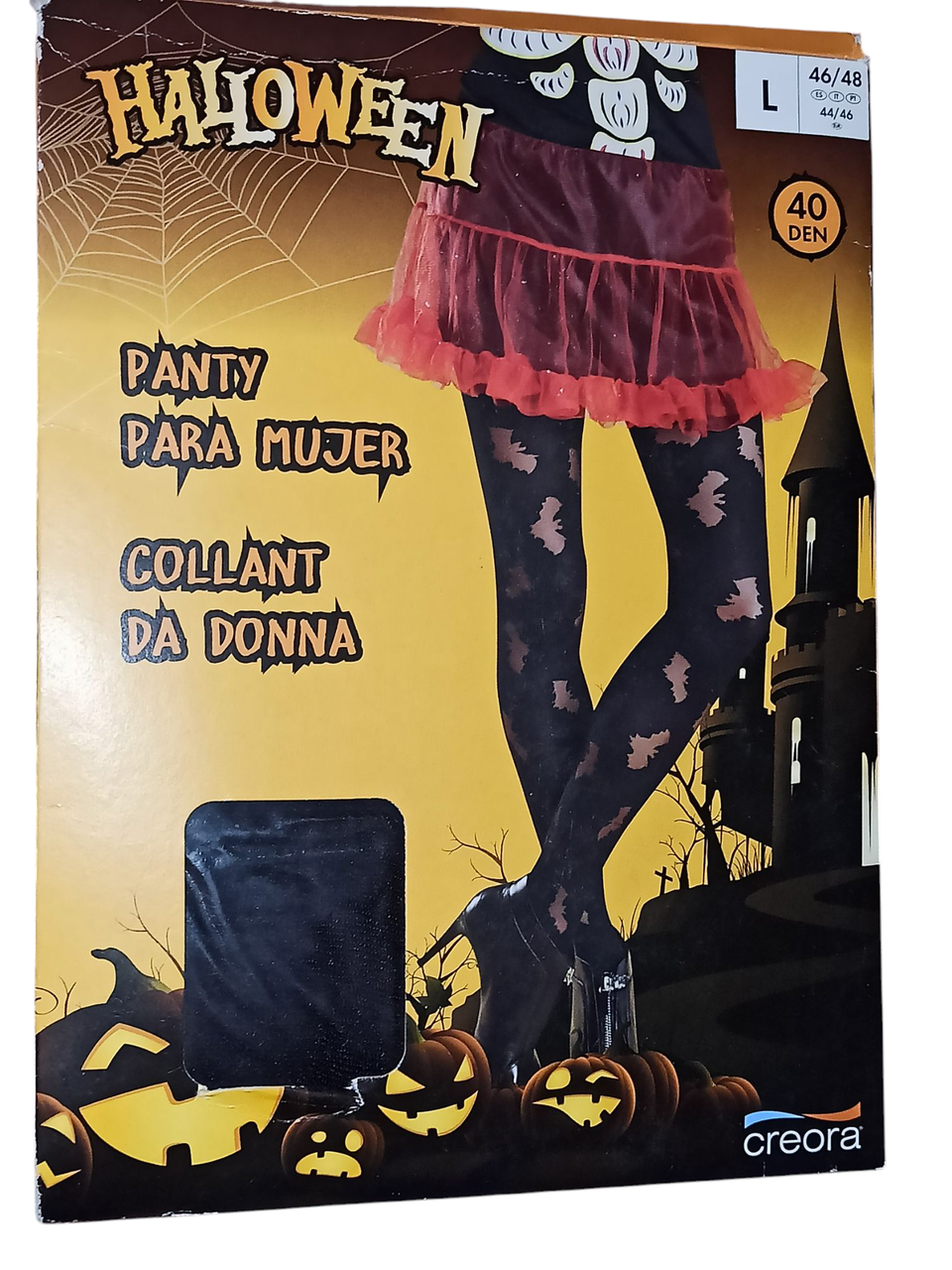 Колготки с летучими мышами на Хэллоуин 40den L р. 46-48 Черный (L0415) - фото 3 Колготки с летучими мышами на Хэллоуин 40den L р. 46-48 Черный (L0415) - фото 3