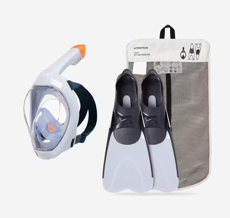 Набор для плавания маска/ласты Subea Easybreath S/M р. 36/37 Голубой (2560709598)