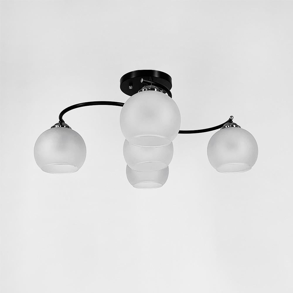 Люстра стельова на 5 плафонів Чорний (50568/5B)