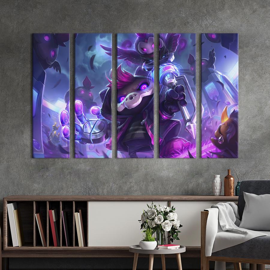 Картина на холсте Опасный чемпион Вейгар, League of Legends 87x50 см (1524-51)