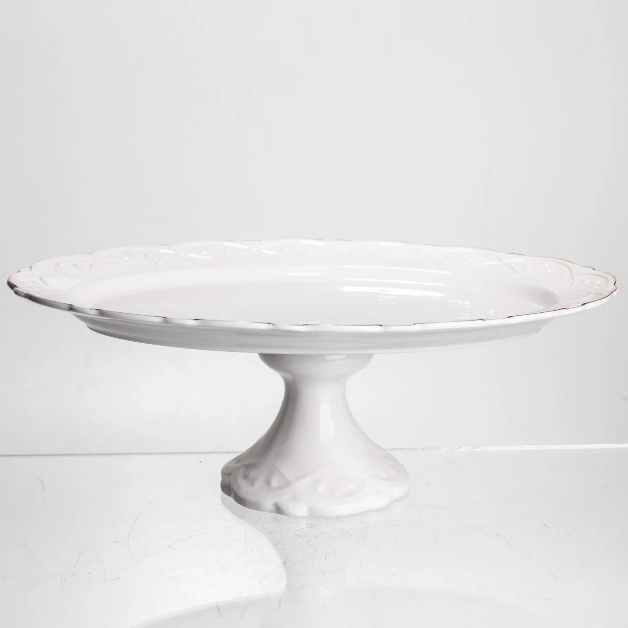 Блюдо на ножке фарфоровое Yiwu Pearl 30,5 см (120-YH-HG049)