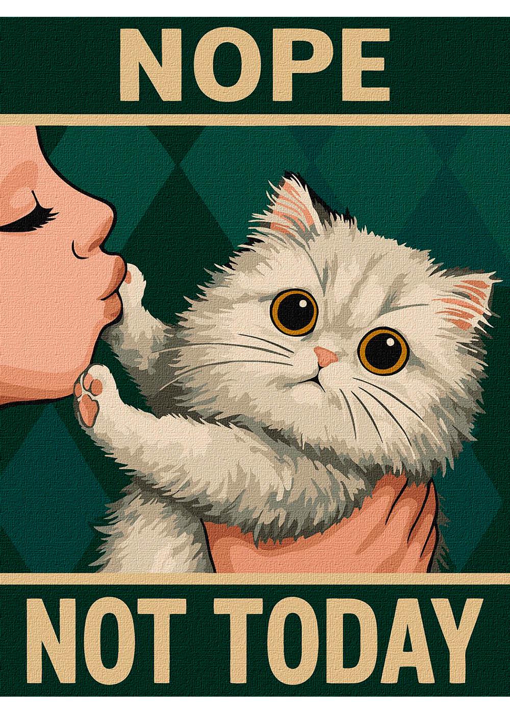 Картина по номерах Ideyka Постер Не сьогодні 30х40 см (KHO6802)