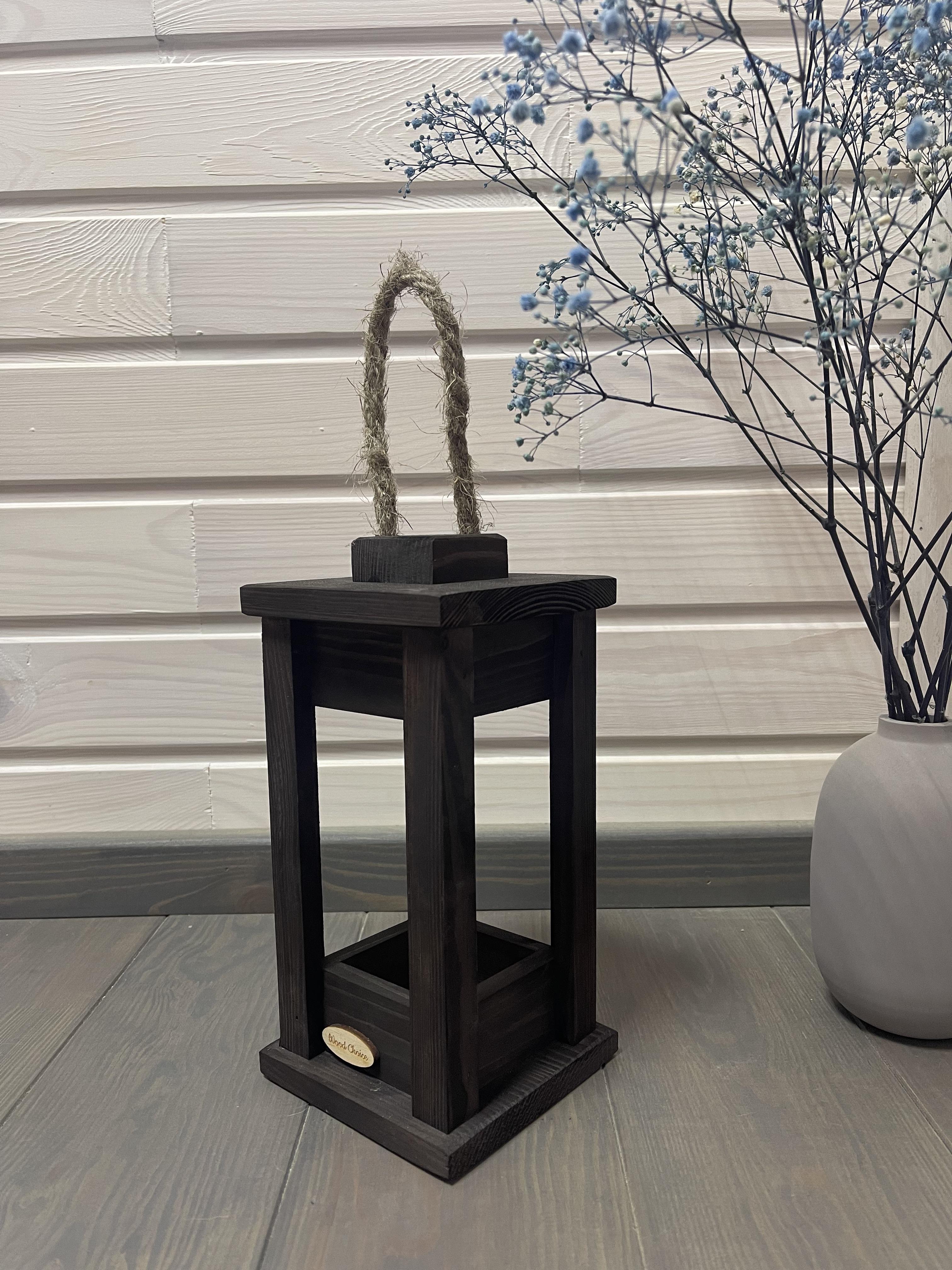 Подсвечник деревянный Wood Choice Фонарь 12х12х25 Коричневый