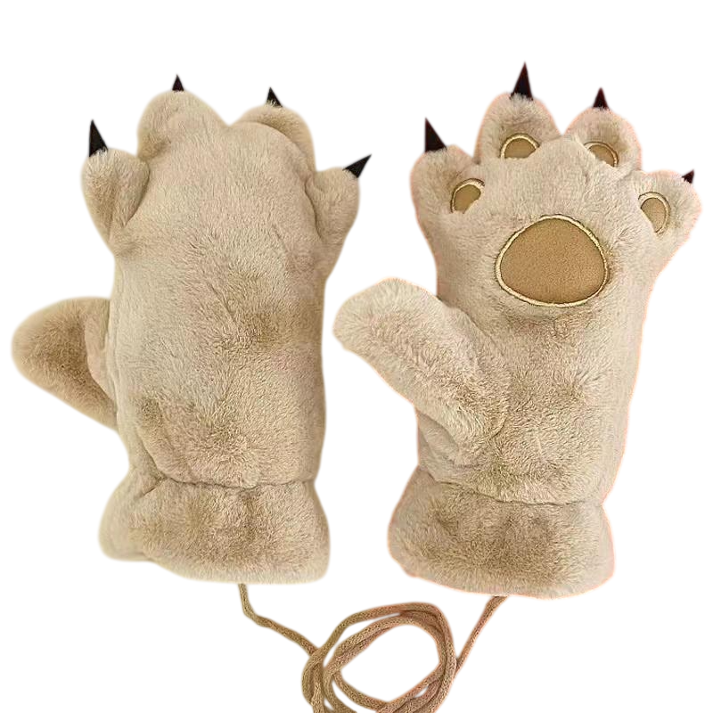 Перчатки меховые Кошачьи лапки Капучино (K2-131-1382-К)